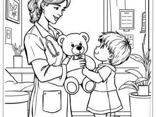 Nurse Coloring Pages featured image