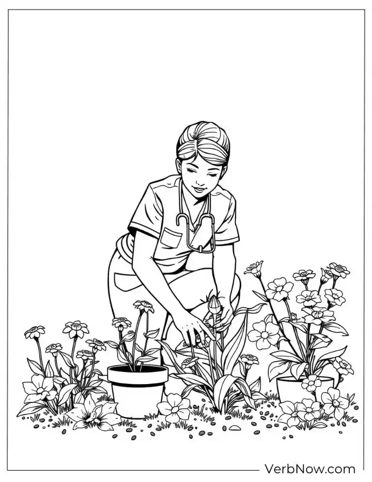 Nurse plants flowers in the garden