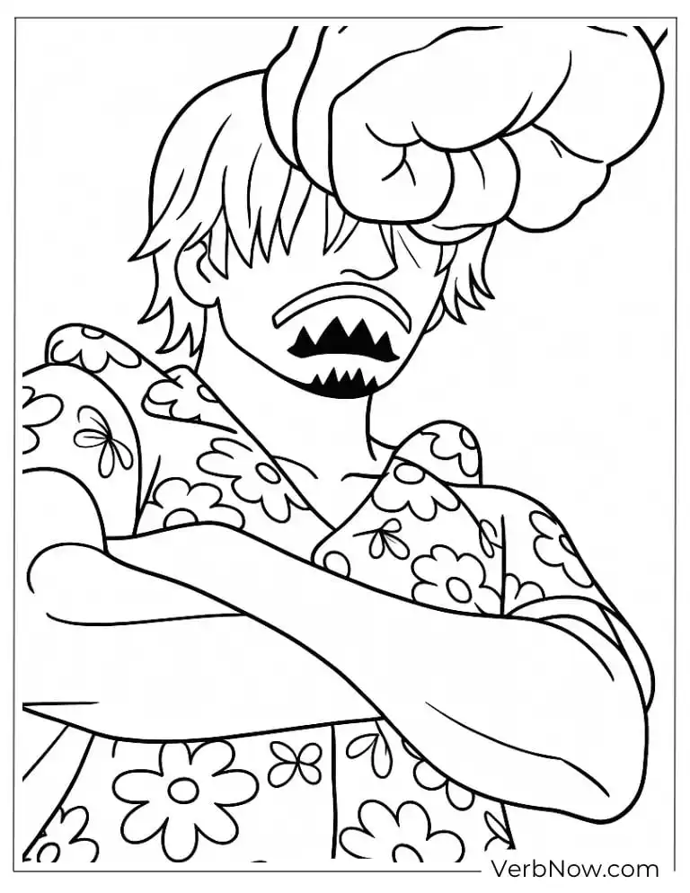 One Piece coloring page of Sanji