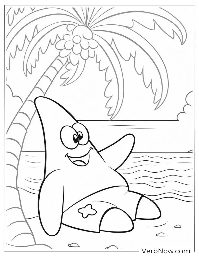 Patrick relaxes on the beach under a palm tree