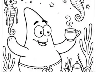 Patrick Star Coloring Pages featured image