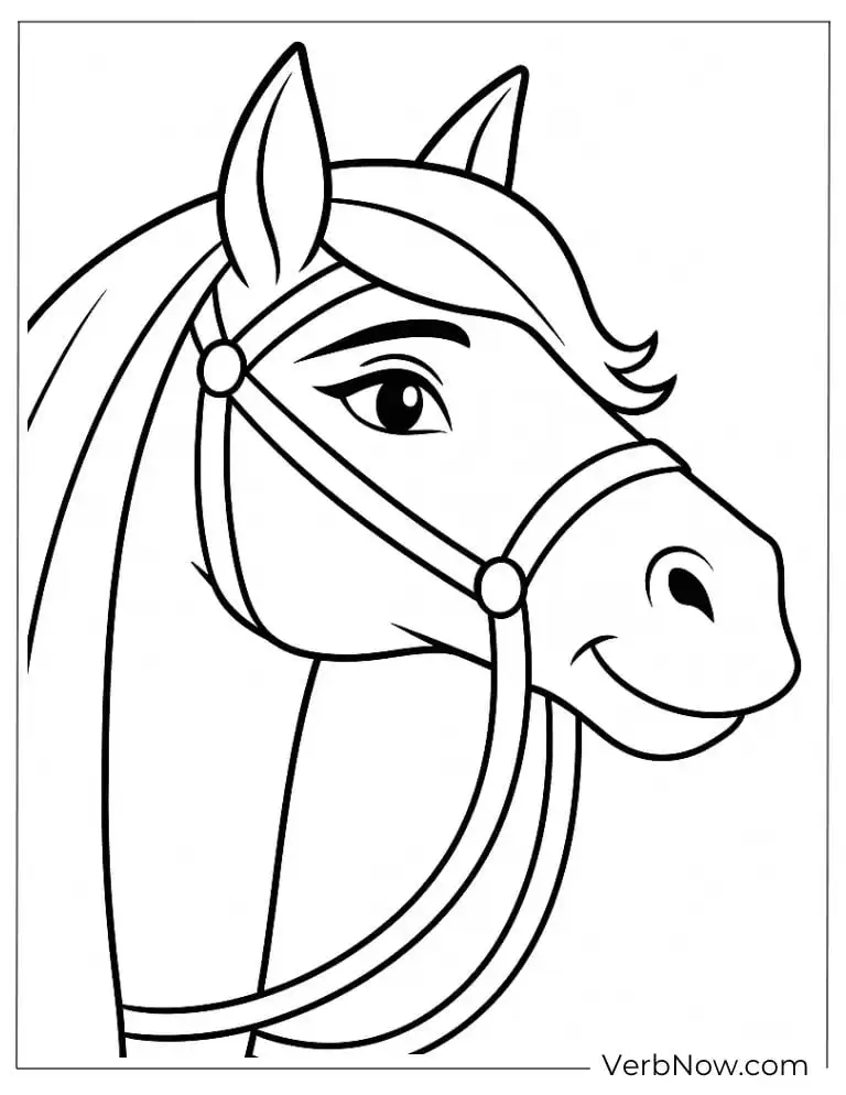 A close-up of Spirit’s calm and strong face