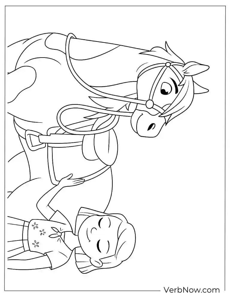 Coloring page of Spirit and Aligail together