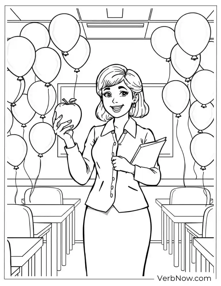 A teacher ready to celebrate an event
