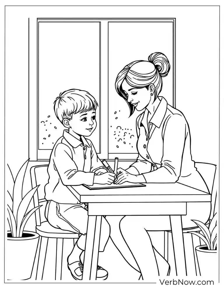 Teacher support to a student after lesson