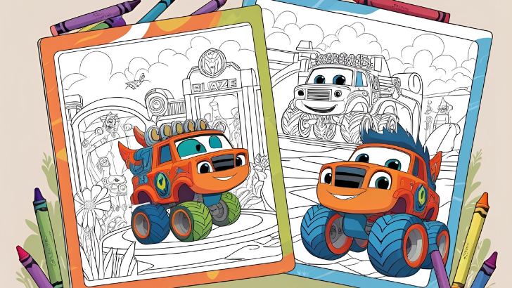 blaze coloring pages 1