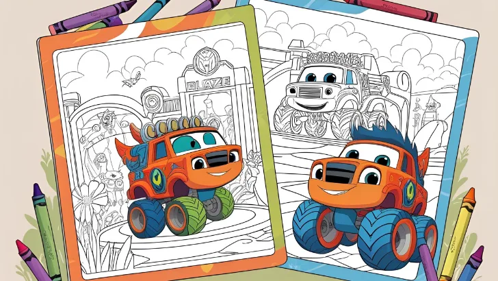 blaze coloring pages 1