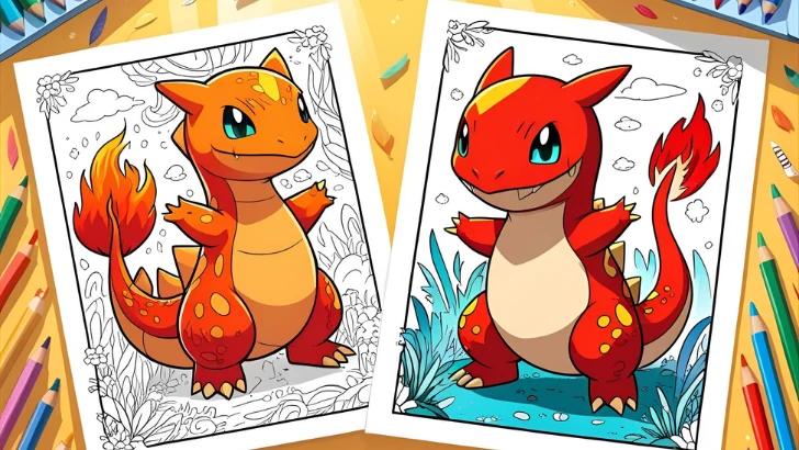 charmander coloring pages 2
