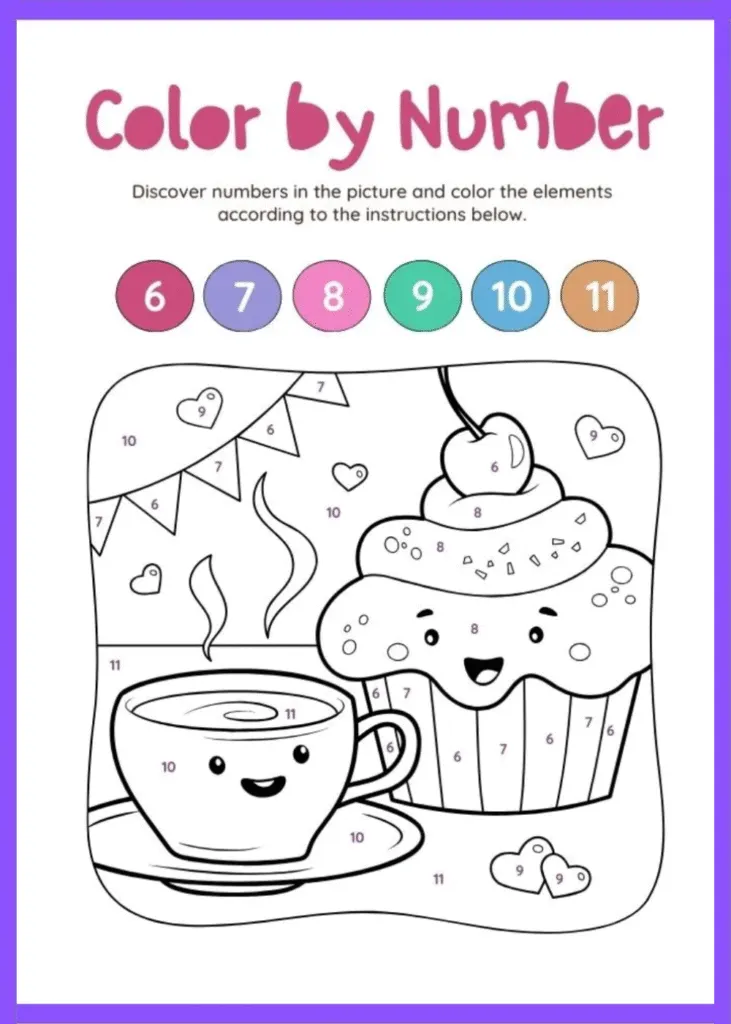Color by number page