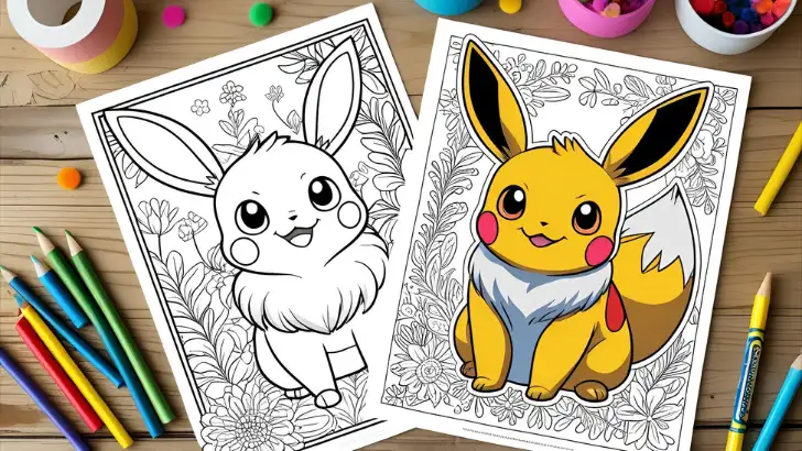 eevee coloring pages 2