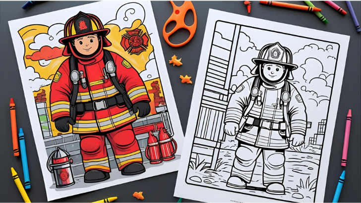 fireman coloring pages 1