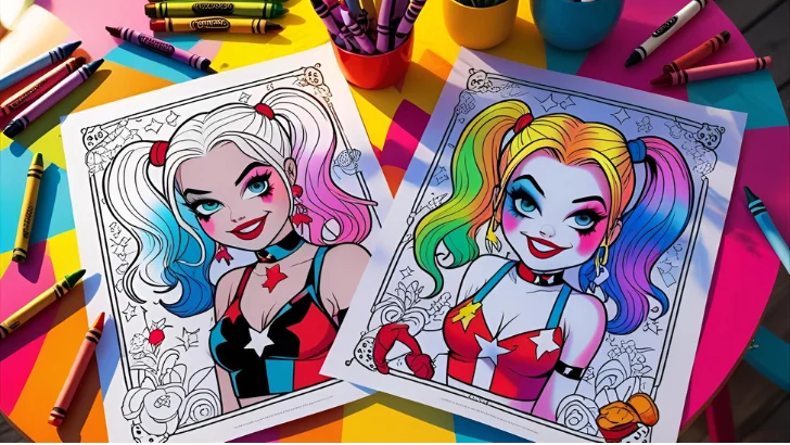 harley quinn coloring pages