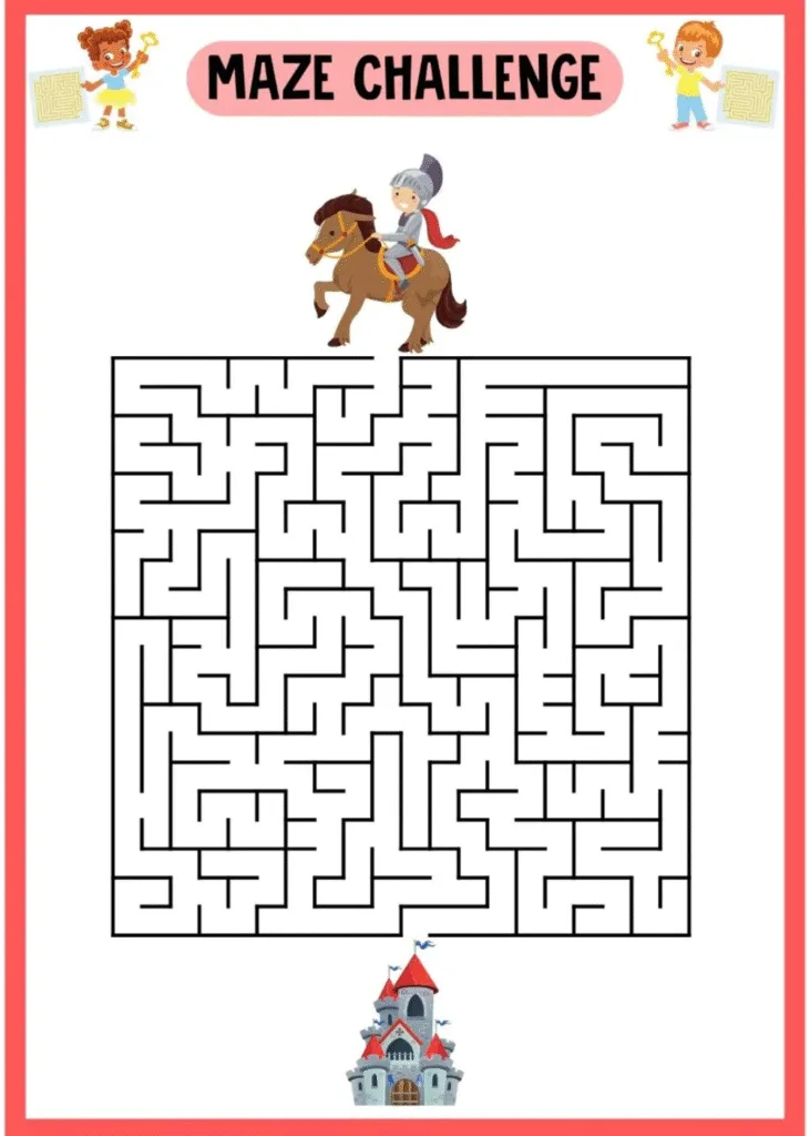 Maze puzzle page