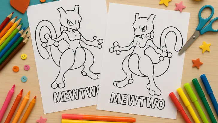 mewtwo coloring pages 1