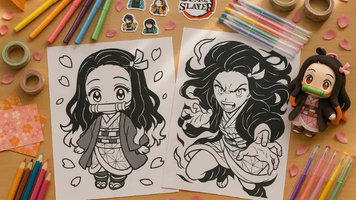 nezuko coloring pages 1