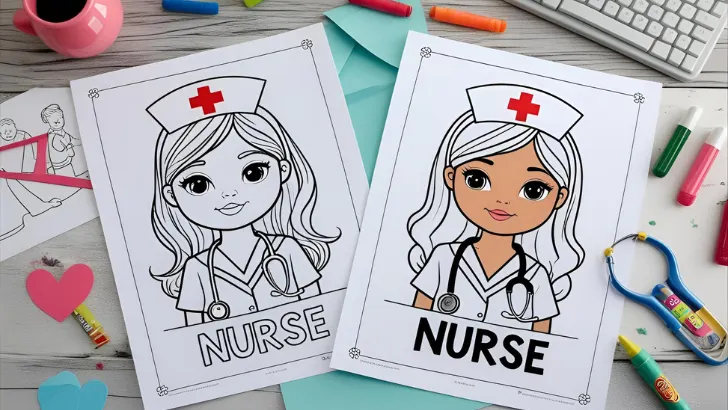 nurse coloring pages 2