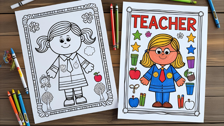 teacher coloring pages 1