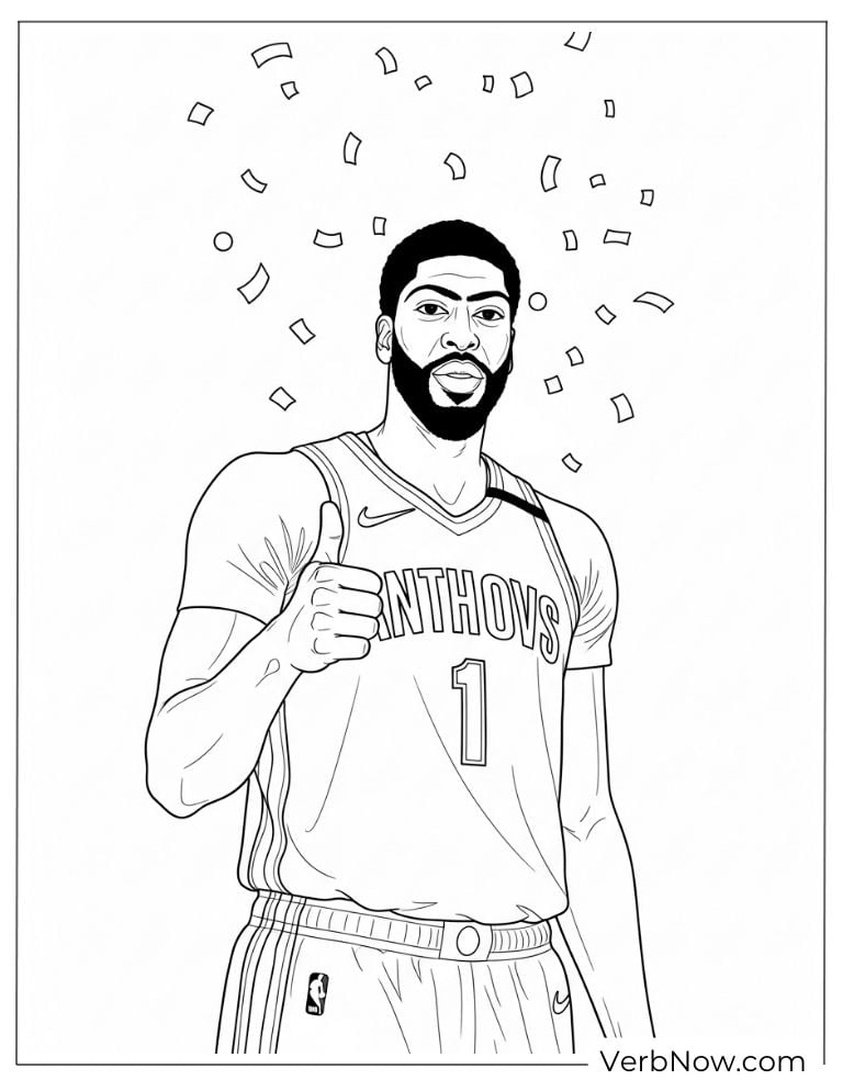 Anthony Davis smiling with confetti falling