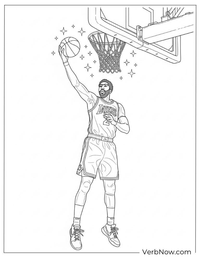 Anthony Davis making a slam dunk