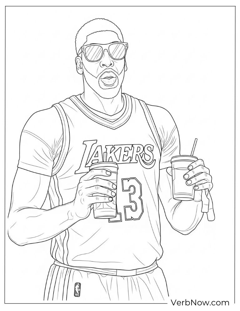 Anthony Davis wearing sunglasses and holding two drinks