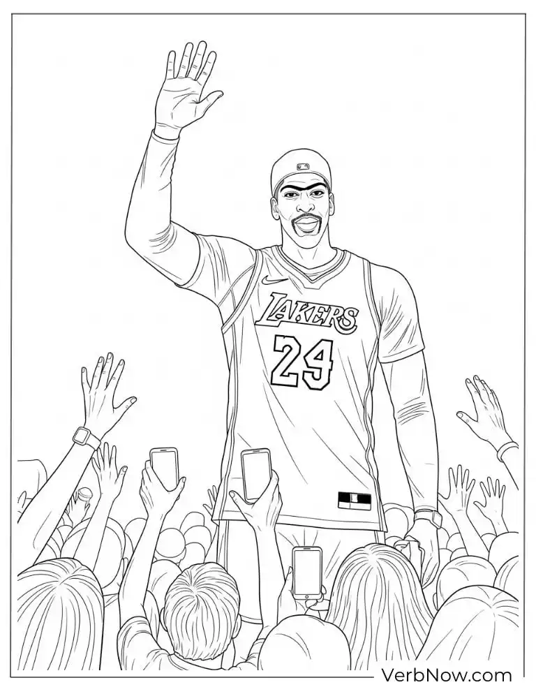 Anthony Davis waving to a cheering crowd
