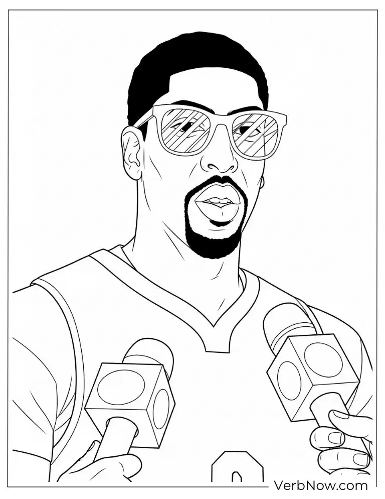 22 Free Anthony Davis Coloring Pages for Kids (Printable PDF) Anthony Davis wearing sunglasses