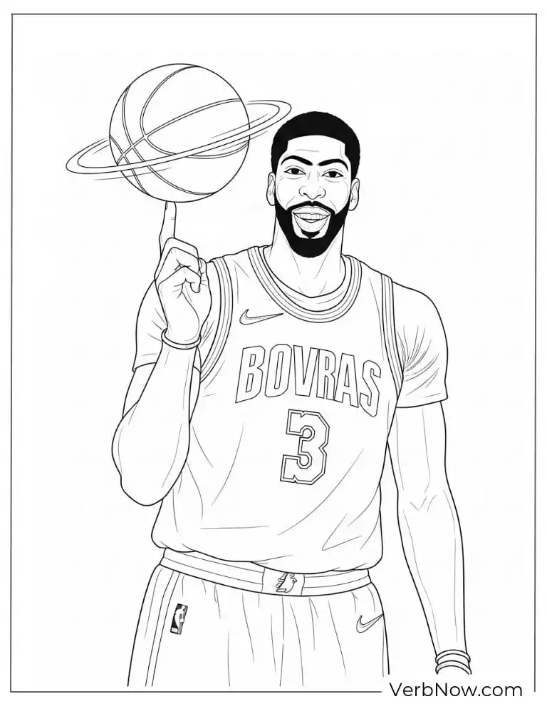 Anthony Davis spinning a basketball on his finger