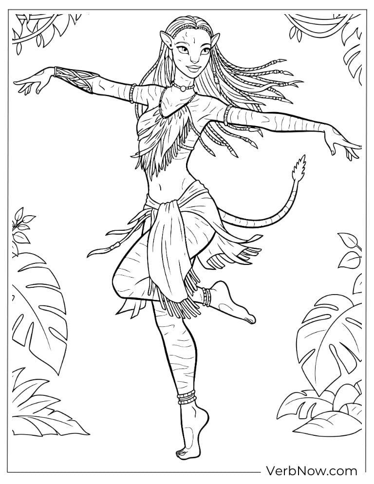 Graceful Na’vi dancer performing in the jungle