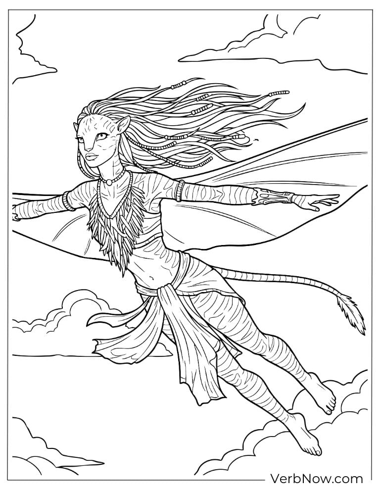 Neytiri warrior leaping gracefully through the air