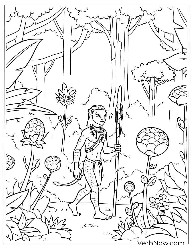 Na’vi explorer walking in a forest