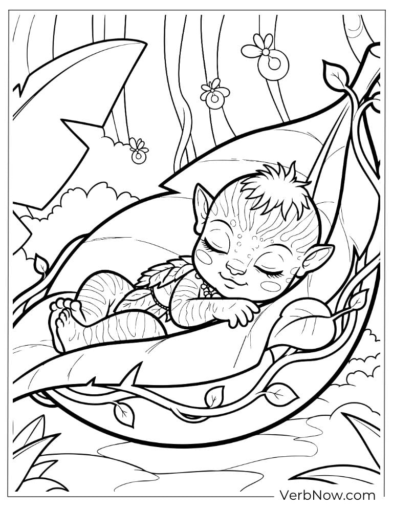 Adorable Na’vi child sleeping peacefully