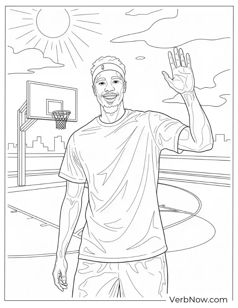 Jayson Tatum smiling and waving