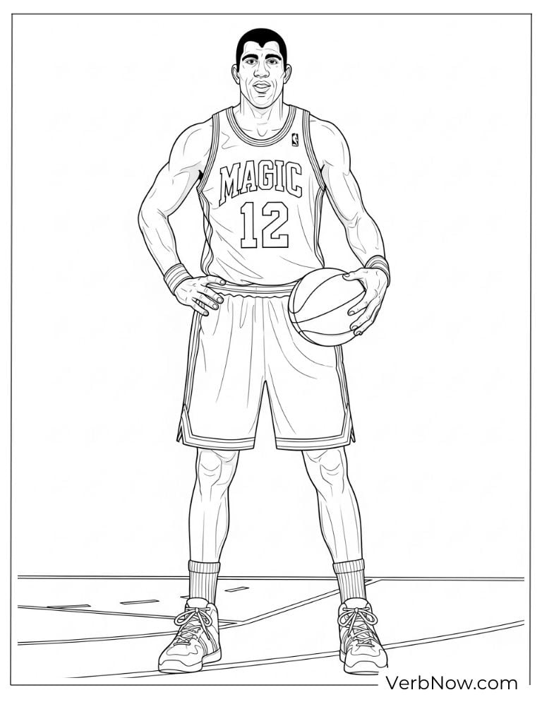 Larry Bird holding a basketball in game stance