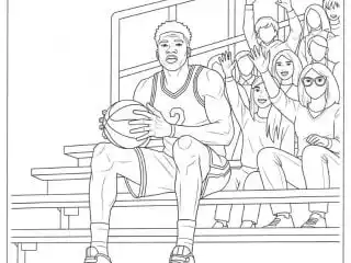 Basketball Player Coloring Pages featured image