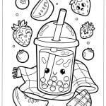Boba Tea Coloring Pages featured image