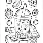 Boba Tea Coloring Pages featured image