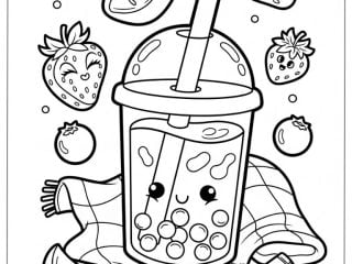 Boba Tea Coloring Pages featured image
