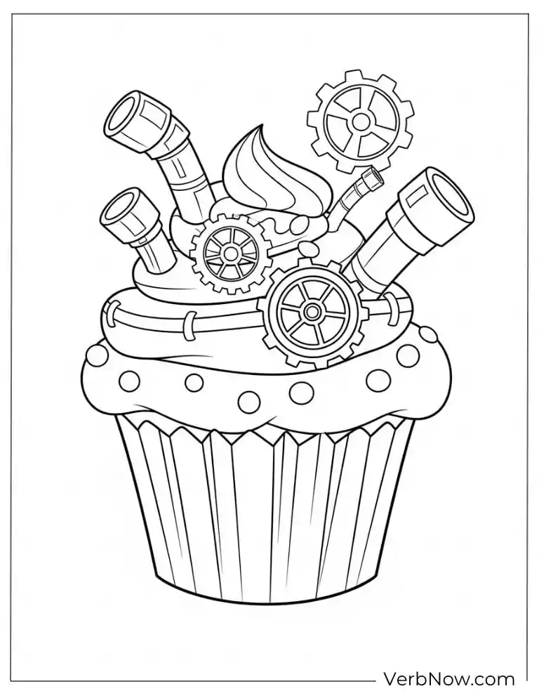 Autumn cupcakes with candle, pumpkins, and tea