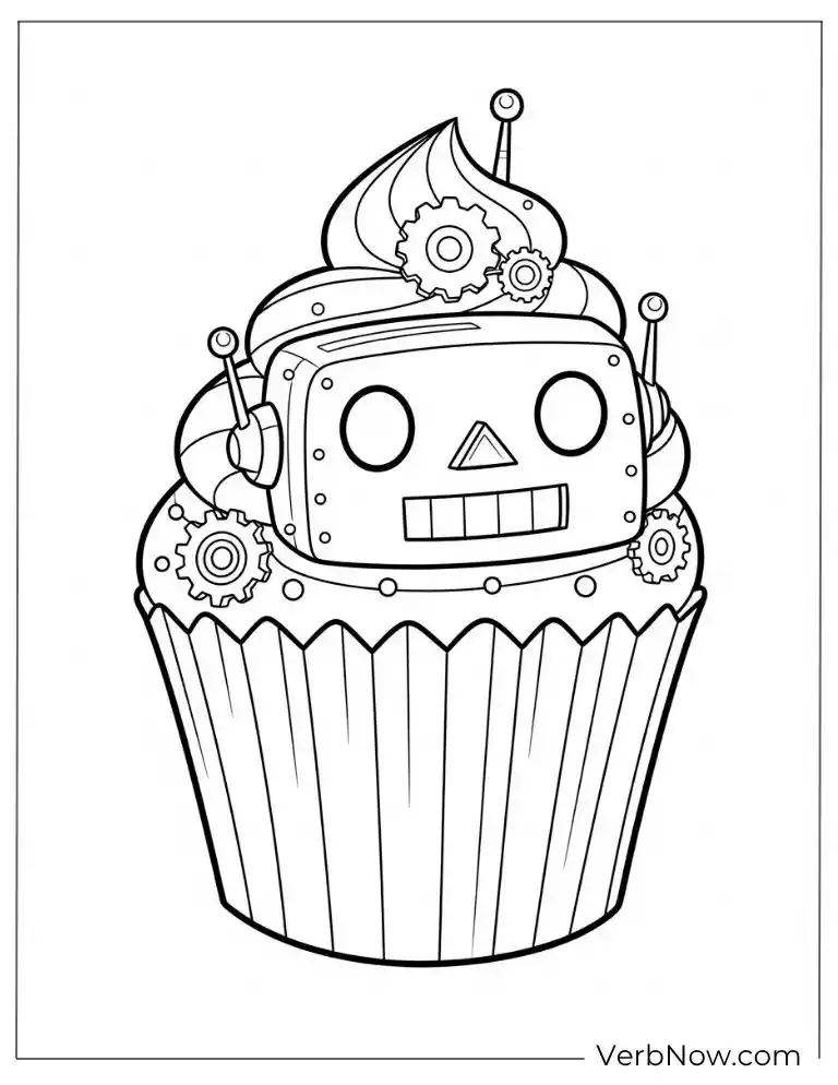 Spooky cupcake with bats and scary face
