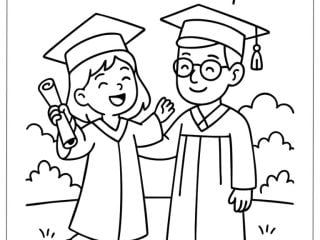 Graduation Coloring Pages featured image