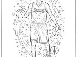 Kobe Bryant Coloring Pages featured image