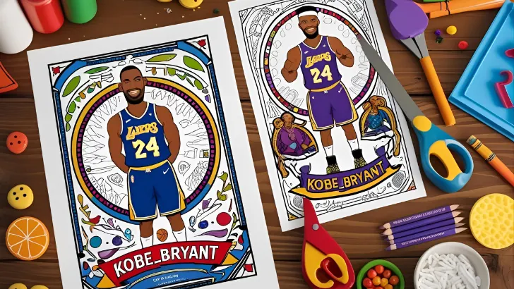Kobe Bryant coloring pages 