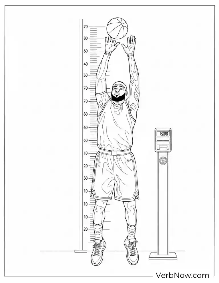 LeBron James measuring his jump height