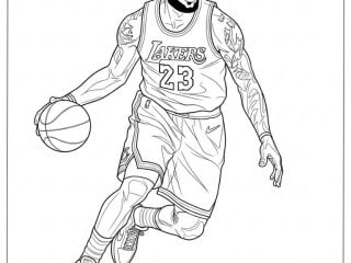 LeBron James Coloring Pages featured image