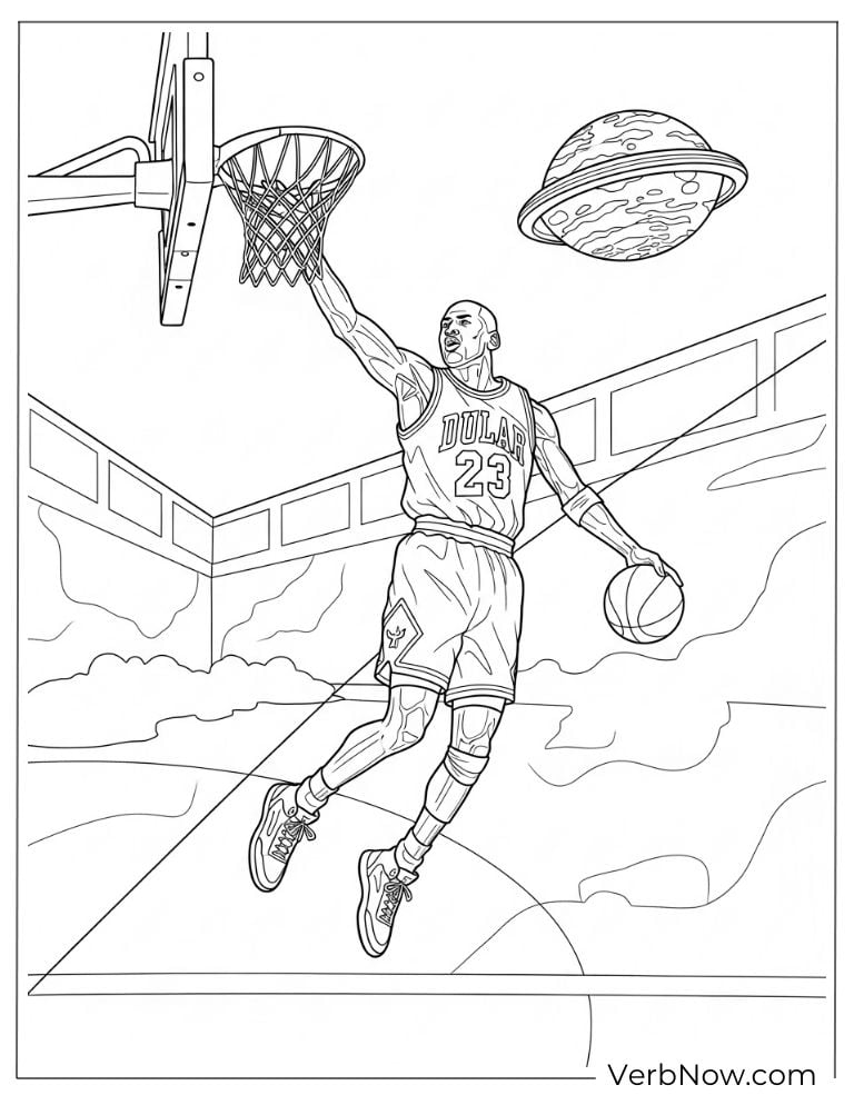 Michael Jordan making a layup under the hoop
