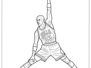 Michael Jordan Coloring Pages featured image