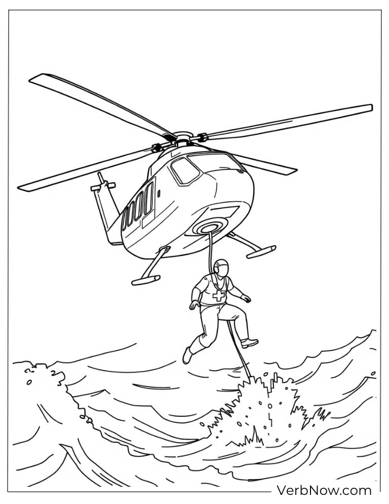 Soldier rappelling from a helicopter into the water