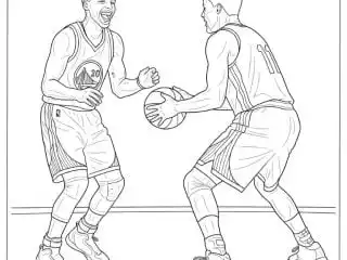 Stephen Curry Coloring Pages Featured image