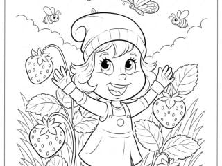 Strawberry Coloring Pages featured image