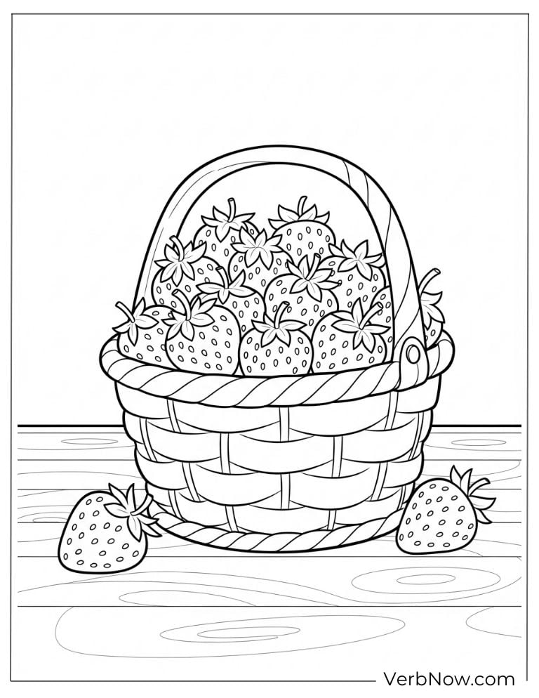 A basket full of fresh strawberries